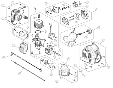 Engine Assembly Diagram and Parts List for Y25PS 41AD25PS900 Yard Machines Pole Saw